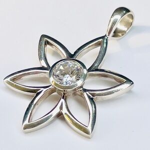 Stunning Silpada Silver Floral Pendant Necklace